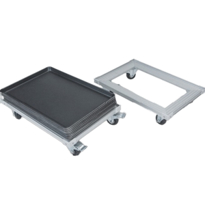 Carro en forma de tortuga de aleación de aluminio con bandeja de transporte para transportar moldes para hornear y herramientas para pasteles - Product Image 1