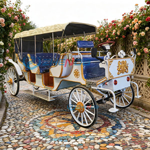 Carruaje de Caballos Personalizado para Bodas, Vagoneta Turística, Carruaje Real Eléctrico con Caballos en Venta, Carruaje para Bodas - Product Image 1