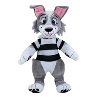 Peluche personnalisée en fourrure longue et douce de qualité supérieure, jouet artisanal en fourrure d'animal sauvage, étiquette personnalisée pour la vente en ligne