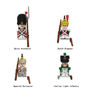 Blocs <span class=keywords><strong>de</strong></span> construction <span class=keywords><strong>de</strong></span> soldats militaires des guerres napoléoniennes, armes à feu, fusiliers français, britanniques, russes, armes, marine impériale, figurines, jouet pour enfant - Product Image 4