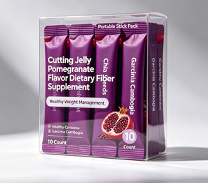 Suplemento de Fibra Dietética con Sabor a Granada, para un Control de Peso Saludable, con Semillas de Chía y Garcinia Cambogia, Portátil, CE-Bio - Product Image 1