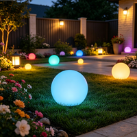 Lumière LED sphérique moderne IP65 pour extérieur, étanche, pour jardin, pelouse, patio, décoration, ambiance de fête, alimentation DC
