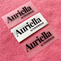 Étiquette de marque personnalisée lavable et réfléchissante pour vêtements de sport, étiquette thermocollante à haute élasticité pour vêtements de yoga