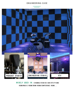 โฟมอะคูสติกความหนาแน่นสูง 3D สมัยใหม่แผงผนังกันเสียงสําหรับห้องและห้องนั่งเล่น Soundproofing - Product Image 5