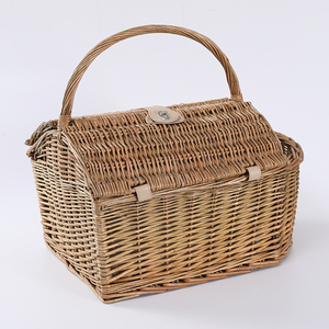 Etiqueta tejida de Picnic de mimbre cesta de almacenamiento de 2 - Product Image 6