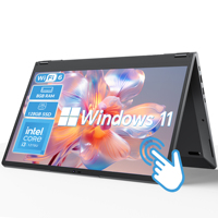 Laptop Bisnis Baru 15.6 Inci Intel Core I3-10100Y RAM 16GB SSD 256GB Layar Sentuh FHD IPS Convertible Windows 11 Home