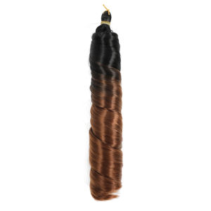 Cabello Rizado Francés para <span class=keywords><strong>Trenzas</strong></span>, Cabello Suelto Ondulado para Trenzar, Extensiones de Cabello Sintético con Rizos Espirales Españoles para Crochet - Product Image 5