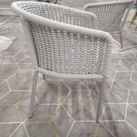 Chaise en rotin d'extérieur, fauteuil de jardin, chaise de loisirs en poly rotin simple et double, chaise blanche