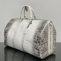 Luxe unisexe hommes et femmes réel exotique véritable himalaya crocodile cuir peau sac à main week-end polochon sac de voyage