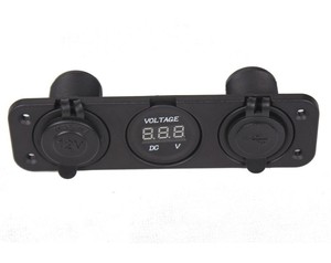 Đa chức năng kép USB Charger + LED Vôn kế + 12V Ổ cắm điện ổ cắm Bảng điều chỉnh jack cho Xe thuyền biển thiết bị kỹ thuật số - Product Image 4