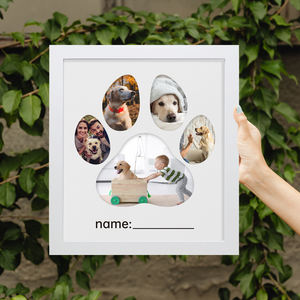 <span class=keywords><strong>Pet</strong></span> Paw baskı fotoğraf çerçeveleri için <span class=keywords><strong>Pet</strong></span> anıt hediye köpek resim çerçevesi kişiselleştirilmiş el yapımı pençe baskı kiti sevimli hediyeler - Product Image 5