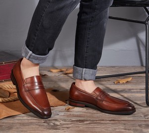 <span class=keywords><strong>Chaussures</strong></span> <span class=keywords><strong>bateau</strong></span> décontractées en cuir véritable faites à la main pour hommes, mocassins penny, <span class=keywords><strong>chaussures</strong></span> habillées pour hommes, <span class=keywords><strong>chaussures</strong></span> de marque pour hommes - Product Image 4