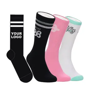 Özel Logo çorap erkekler kadınlar için özel Logo nakış Unisex özel bisiklet spor çorapları düşük MOQ