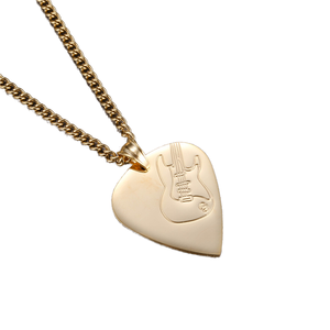 Collar de Hip Hop de acero inoxidable de alta calidad para hombre, corazón chapado en oro y plata, talla de violín para bodas y fiestas - Product Image 1