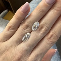 Prix préférentiels pour les commandes en gros de diamants en vrac DEF VVS VS de forme Moval, de 1 à 3 carats, diamants cultivés en laboratoire CVD HPHT