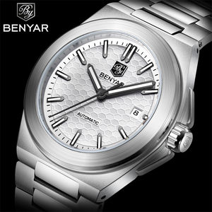 Nouvelle montre-bracelet classique BENYAR 5219, montre mécanique automatique, bracelet en acier inoxydable, étanche, montres lumineuses pour homme - Product Image 2