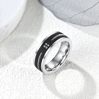 Vente en gros Nouvel arrivage personnalisé de bijoux en acier inoxydable design punk pour hommes, bagues noires de marques populaires
