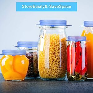 Factory Direct Silicone Stretch Lids Set of 6pcs Stretch Lids Silicone Suction Lid Food Covers - Product Image 6