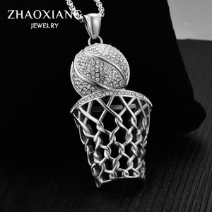 Nouveaux colliers de basket-ball en diamant CZ 2021 pour hommes et femmes, chaînes créatives de style hip-hop pour pendentifs et bijoux - Product Image 1