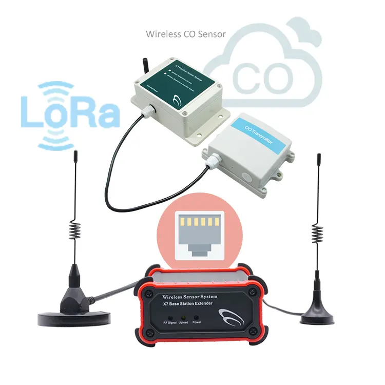 Lora Wireless monitoring co detector alarm for agricultural lora temperature humidity sensor