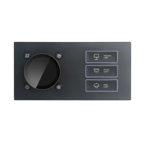 사용자 정의 KNX 노브 컨트롤러 3 갱 푸시 버튼 스위치 스마트 KNX 호텔 룸 노브 온도 조절기