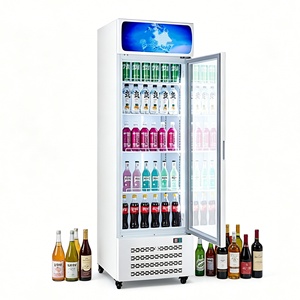 Réfrigérateur professionnel vertical à porte unique pour boissons, avec refroidissement par ventilateur et tubes en cuivre, idéal pour les magasins de proximité - Product Image 1