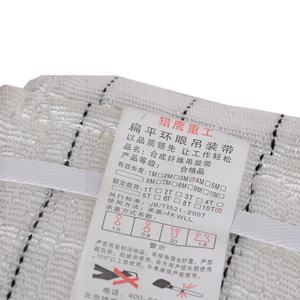 安全で信頼性の高いリフティングスリング1トン2トン<span class=keywords><strong>3</strong></span>トン5トン高品質の白いウェビングスリング - Product Image 1