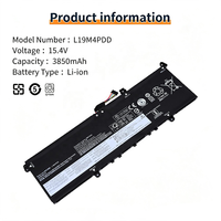 Baterai Laptop OEM L19M4PDD Baru untuk LENO VO ThinkBook 13S G2 G3 14S G2 ITL L19D4PDD L19C4PDD 5B10Z37621 5B10Z37618