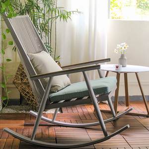 เก้าอี้โยกไม้ธรรมชาติเก้าอี้เลานจ์ไม้ - Product Image 3