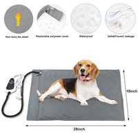 Coussin chauffant pour animaux de compagnie Coussin chauffant électrique amélioré pour chien et chat Coussin chauffant intérieur imperméable et chaud avec mise hors tension automatique