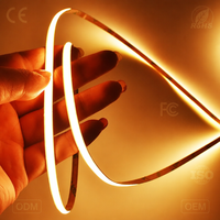 Bande LED COB ultra-étroite 3mm/4mm, haute densité 400 LED/m, ruban linéaire flexible, IRC 90+, sans points, DC 12V/24V, PCB blanc mince