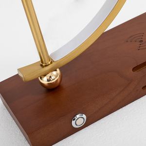 Vecchio stile orologio Hotel luce di ricarica Wireless luci a LED decorazioni per la casa lampada da tavolo orologio lampada da tavolo per la personalizzazione come regalo - Product Image 3