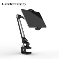 Support de tablette à bras longs, en aluminium, pince, accessoires pour téléphone portable