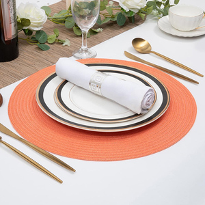 Napperons modernes Boho à franges Style Plaid Accents de table en coton imperméables et réutilisables pour les mariages Style coréen Durable - Product Image 4