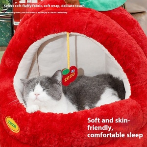 מיטת חורף איכותית מפלנל עמיד בצורת ריבוע, מרווחת, מתאימה לכלבים קטנים וחתולים, ידידותית לסביבה, עמידה, ניתנת לכביסה במכונה, באריזת קרטון, לשימוש פנימי. - Product Image 4