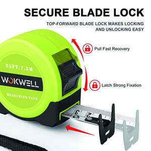 Caja compacta de 5m y 7,5 m, cinta métrica de Construcción Verde, gancho de captura múltiple, plástico imperial de alta resistencia, varios colores para carpintero - Product Image 6