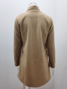 Manteaux et vestes d'hiver Femmes Plus Size Long <span class=keywords><strong>Manteau</strong></span> de laine Chaud Coréen Elégant Vintage <span class=keywords><strong>Manteau</strong></span> <span class=keywords><strong>Femme</strong></span> <span class=keywords><strong>Cape</strong></span> <span class=keywords><strong>Cape</strong></span> Khaki Veste Casual - Product Image 5