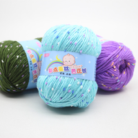 Hilo Acrílico 100% con Puntos de Colores Variados para Tejer Suéteres, Bufandas, Abrigos, Gorros, Hilo de Algodón para Bebés