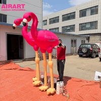 Statues de flamants roses pour idées de fêtes, ballon gonflable mascotte flamant rose pour fête à thème zoo