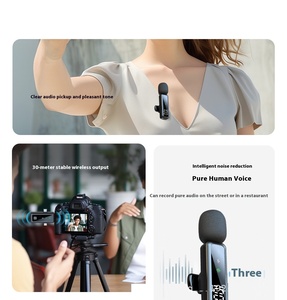 Auslet mới đến không dây Lavalier Microphone kép mic ba trong một Mini clip trên máy ghi âm - Product Image 4