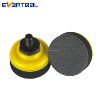 EVERTOOL Disque de ponçage adhésif 1/4" Mini Pad, support de ponçage collant 30mm pour polisseuse et ponceuse