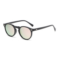 Kacamata Superhot 77100 gaya Vintage Pria & Wanita, kacamata teduh bulat ringan UV400 untuk Pria & Wanita