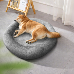 Mayorista Grande Redondo Oval Extraíble Cristal Terciopelo Cubierta Lavable Mascota Nido Gato Perro Cama Cojín - Product Image 1