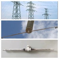 Pince de suspension préformée hélicoïdale avec isolation en caoutchouc pour fil de terre extérieur de poteau et de tour