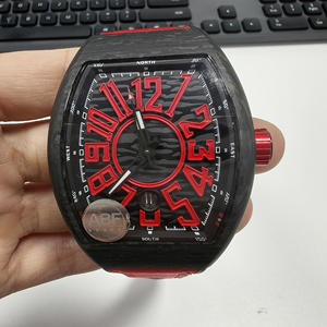 Reloj de Lujo para Hombre de Fibra de Carbono Edición Especial de Aniversario V45 Rojo 45mm Movimiento Automático ETA2824 de Alta Gama con Manecillas para Negocios - Product Image 1