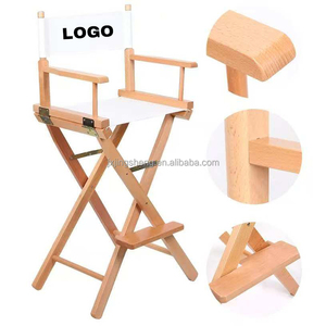 Venta al por mayor al aire libre logotipo personalizado de madera plegable Silla de dirección - Product Image 1
