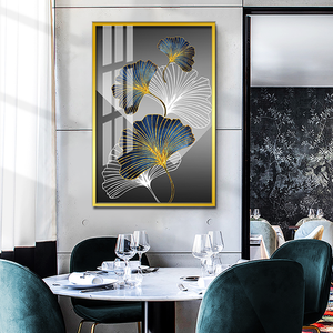 Pintura de Acuarela de Hojas de Naturaleza Muerta de Alta Calidad, Marca Pango, Decoración de Porcelana de Cristal de Lujo, Marco de Aluminio, Origen Zhejiang - Product Image 5