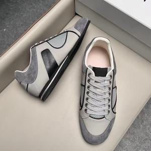Zapatos para Caminar de Piel Genuina con Cordones, Suela Intermedia, Superficie Gris, Lujosos y Versátiles, Nuevo Modelo - Product Image 6