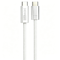 Cable de Carga Rápida Tipo-C de 120W 3A PD 3.1, Trenzado de Nailon, Conductor de Cobre Puro con Aleación de Aluminio, 1-3m, para Computadora/Cámara/iOS