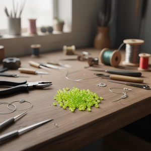 Perline trasparenti gialle da 6 mm, 15g, per la creazione di gioielli - Product Image 3